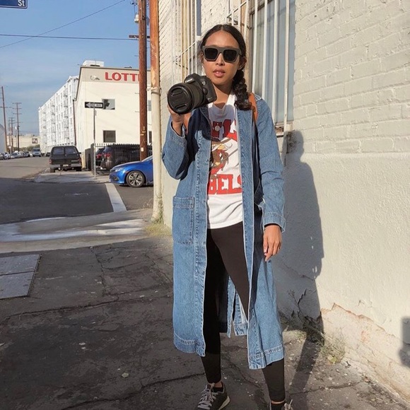 madewell denim duster coat